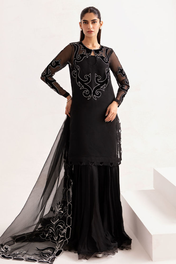 Picture of Black Fusion - Shirt, Pants and Dupatta