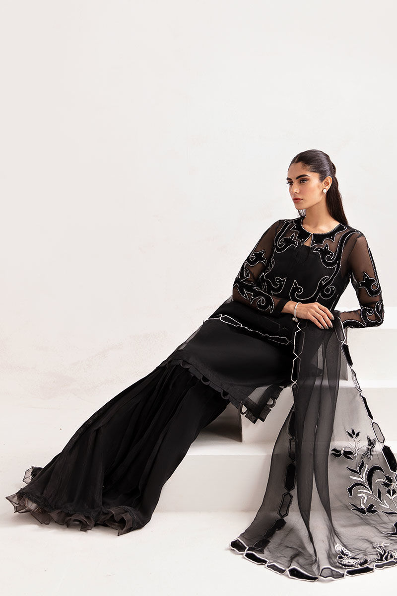 Picture of Black Fusion - Shirt, Pants and Dupatta