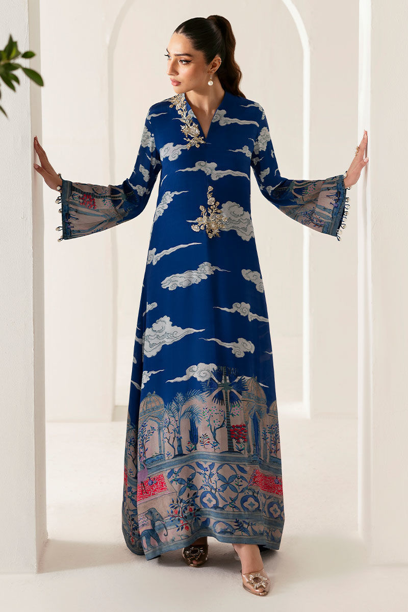 Picture of Blue Willow - Plain Chiffon Dupatta Only